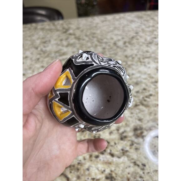 Terra Cotta Hand-Painted Mini Jack O Lantern Pumpkin Figurine - Picture 9 of 11